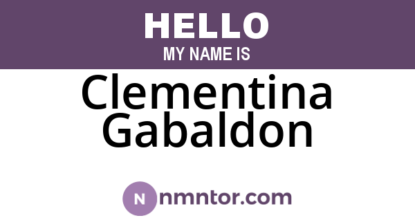 Clementina Gabaldon