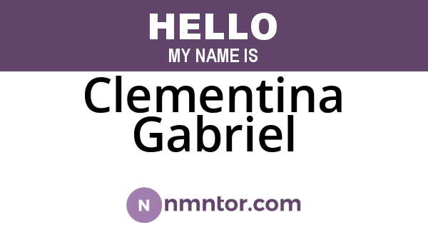 Clementina Gabriel