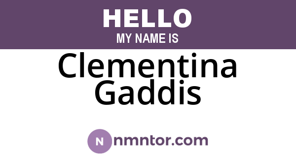 Clementina Gaddis