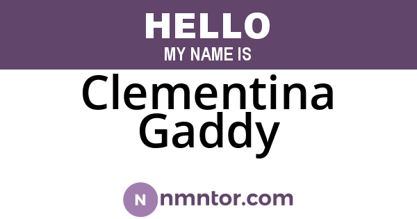 Clementina Gaddy