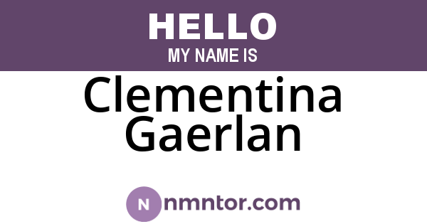 Clementina Gaerlan