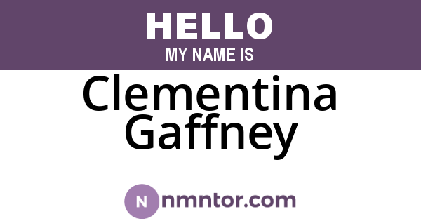 Clementina Gaffney