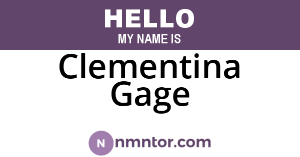 Clementina Gage