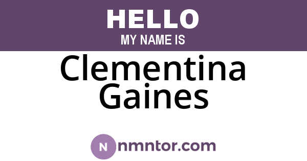 Clementina Gaines