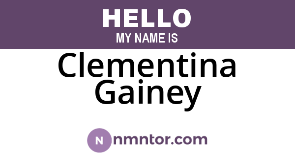 Clementina Gainey