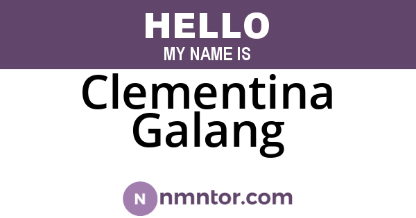 Clementina Galang