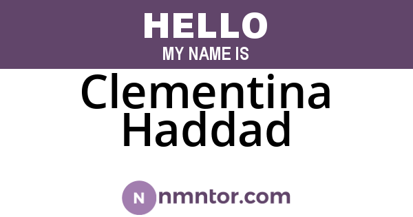 Clementina Haddad