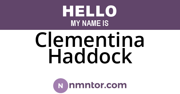 Clementina Haddock