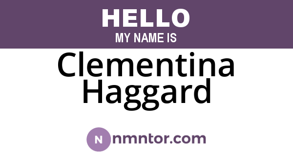 Clementina Haggard