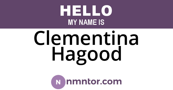 Clementina Hagood