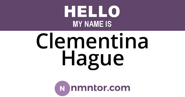 Clementina Hague