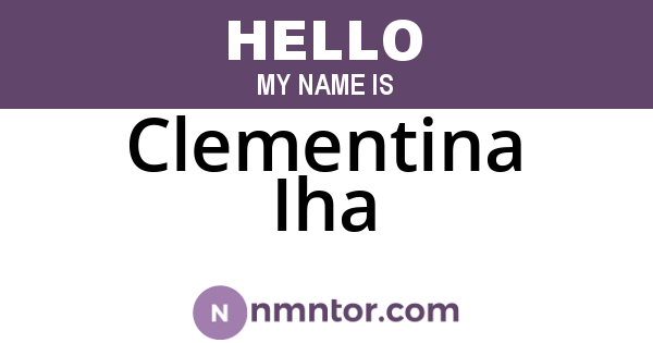 Clementina Iha