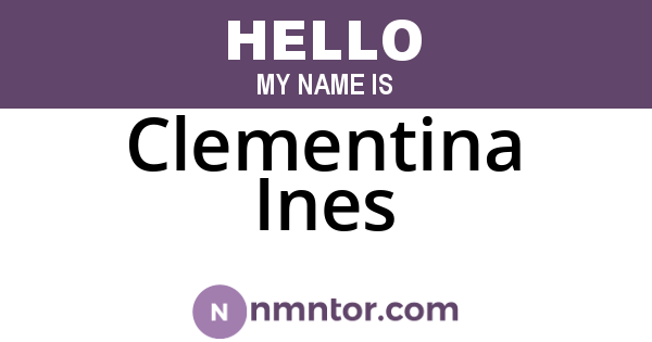 Clementina Ines