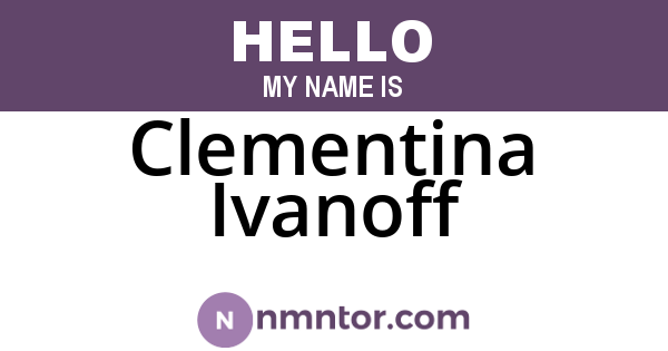 Clementina Ivanoff