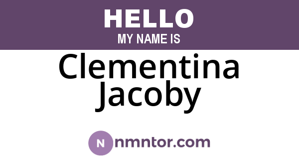 Clementina Jacoby