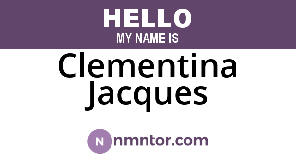 Clementina Jacques