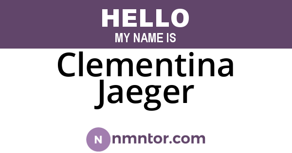 Clementina Jaeger