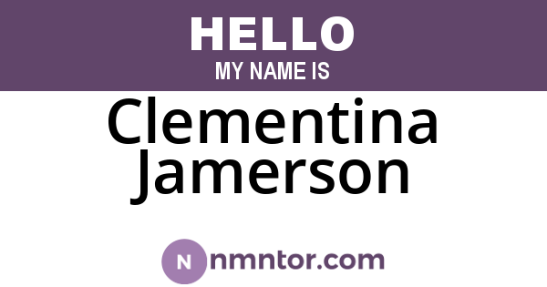 Clementina Jamerson