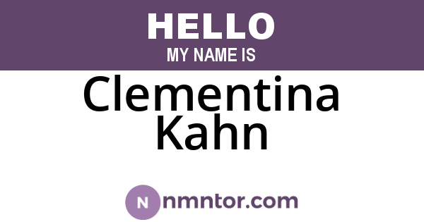 Clementina Kahn