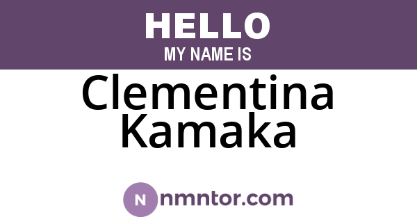 Clementina Kamaka