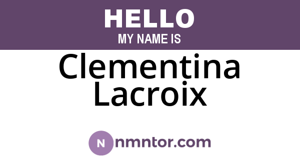 Clementina Lacroix