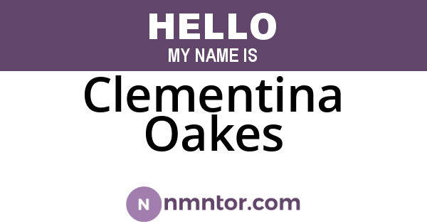 Clementina Oakes