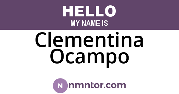 Clementina Ocampo