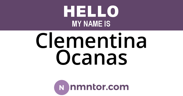 Clementina Ocanas