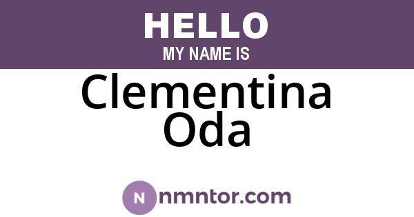 Clementina Oda