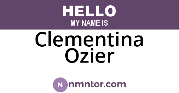 Clementina Ozier