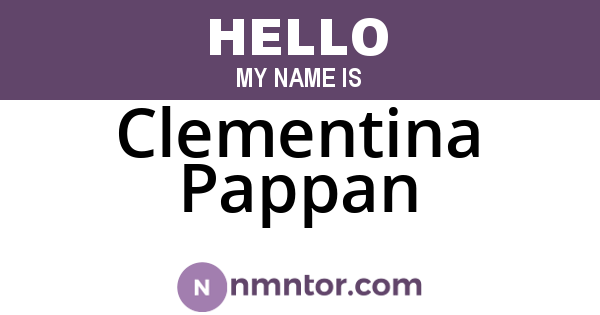 Clementina Pappan