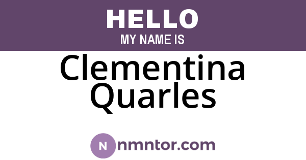 Clementina Quarles