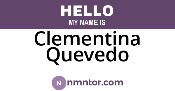 Clementina Quevedo