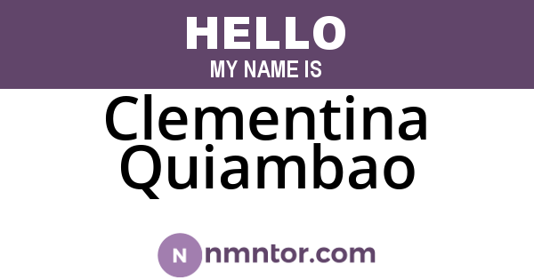 Clementina Quiambao
