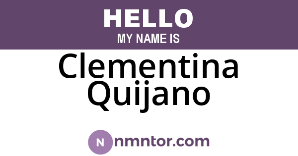 Clementina Quijano