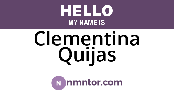 Clementina Quijas