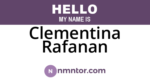Clementina Rafanan