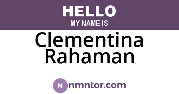 Clementina Rahaman
