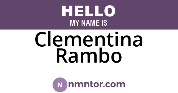 Clementina Rambo