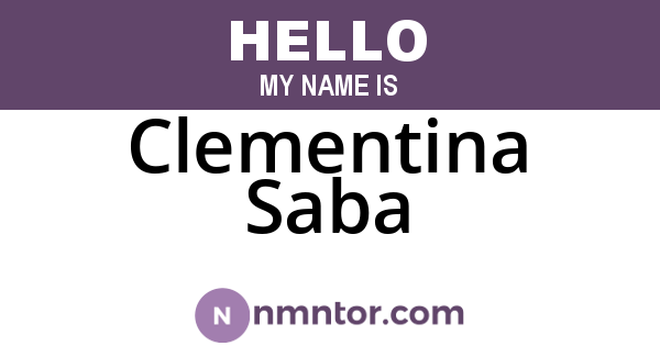Clementina Saba