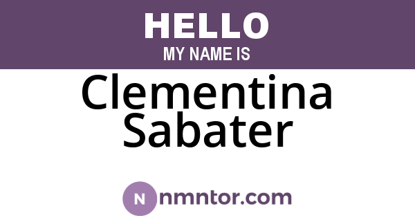 Clementina Sabater