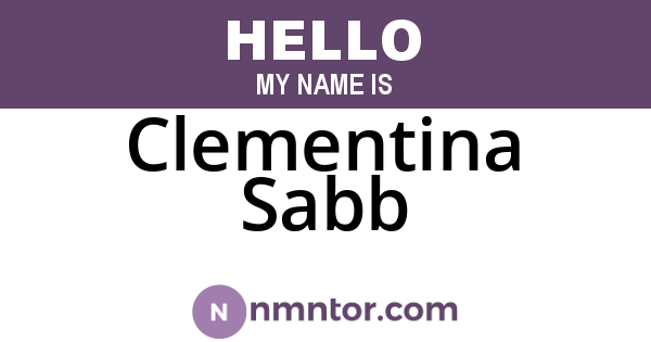 Clementina Sabb