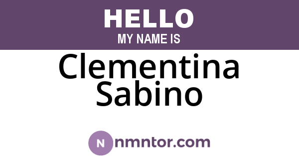 Clementina Sabino