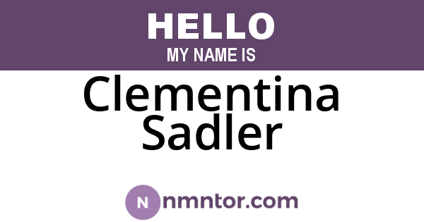Clementina Sadler