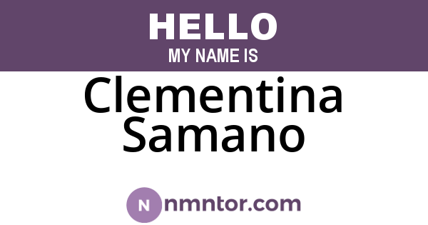 Clementina Samano