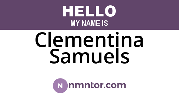 Clementina Samuels