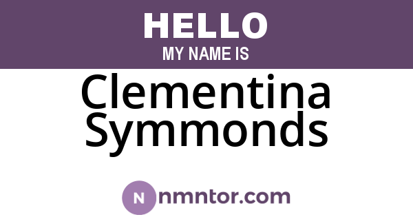 Clementina Symmonds