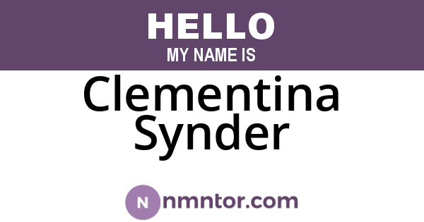 Clementina Synder