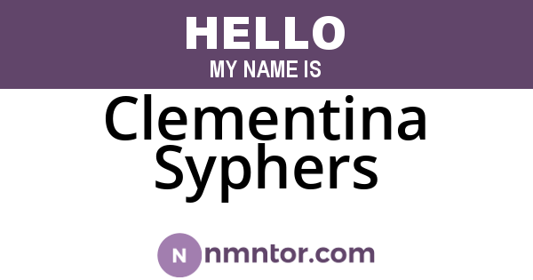 Clementina Syphers