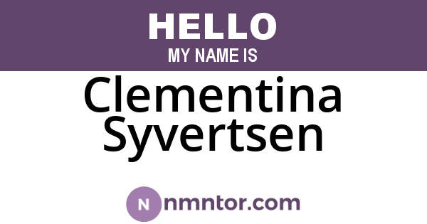 Clementina Syvertsen
